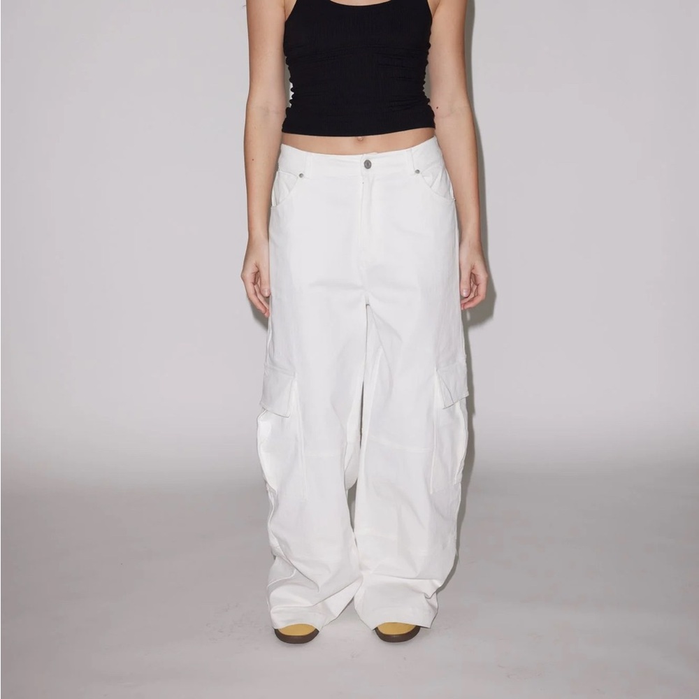 Local European - Relaxed Denim Cargo White